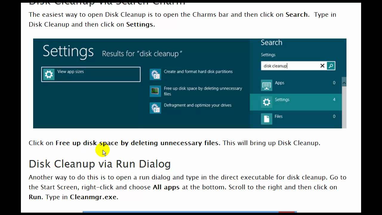 windows 10 run disk cleanup now